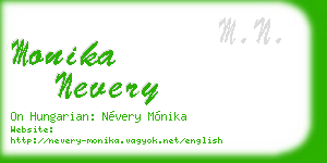 monika nevery business card