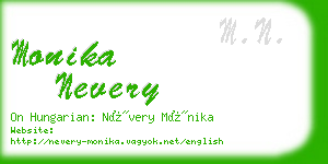 monika nevery business card